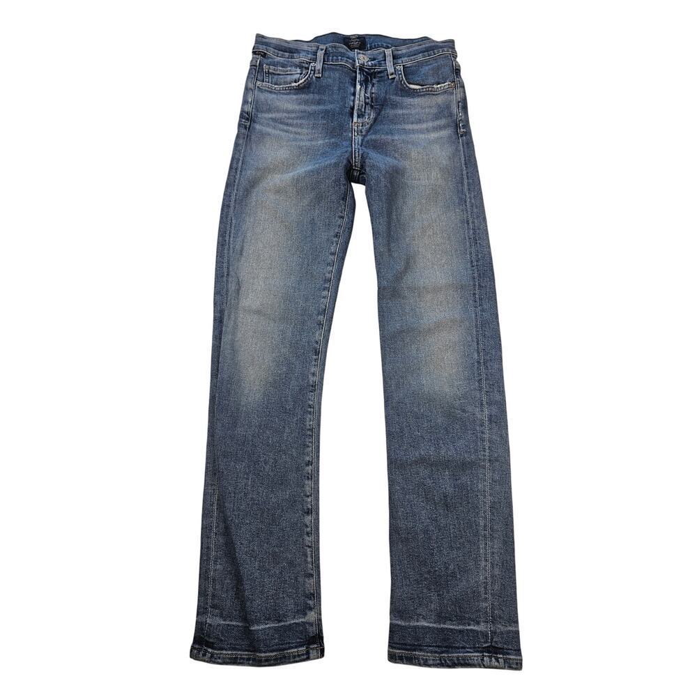 Harlow Ankle High Rise Slim Capeside sz 26 crop blue COH stretch preppy casaul